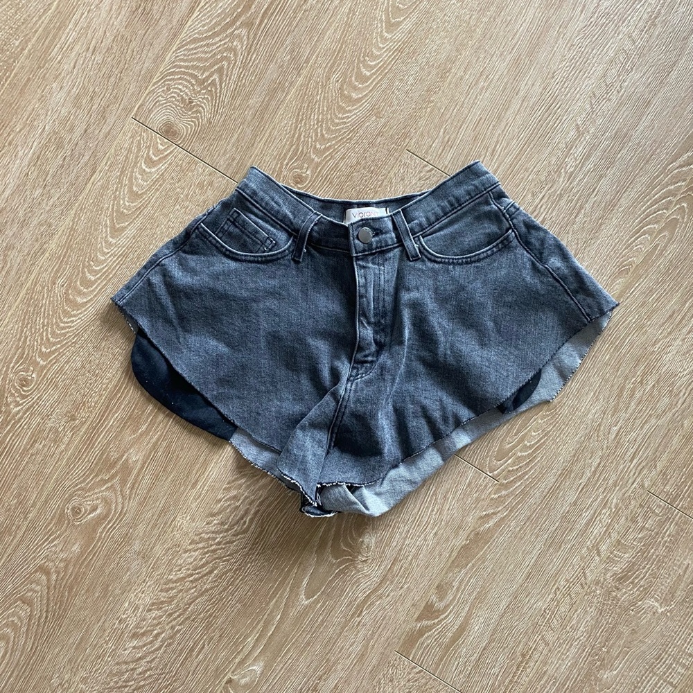 Acid Wash Grey Shorts